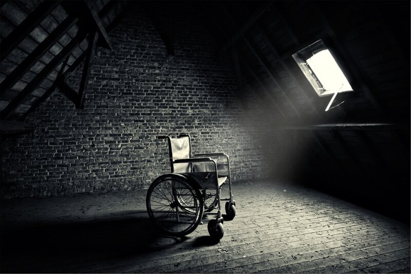 Wheelchair in Attic