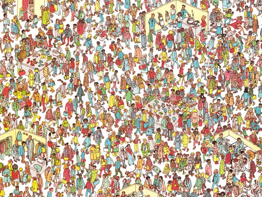 Where's Waldo? crowd scene