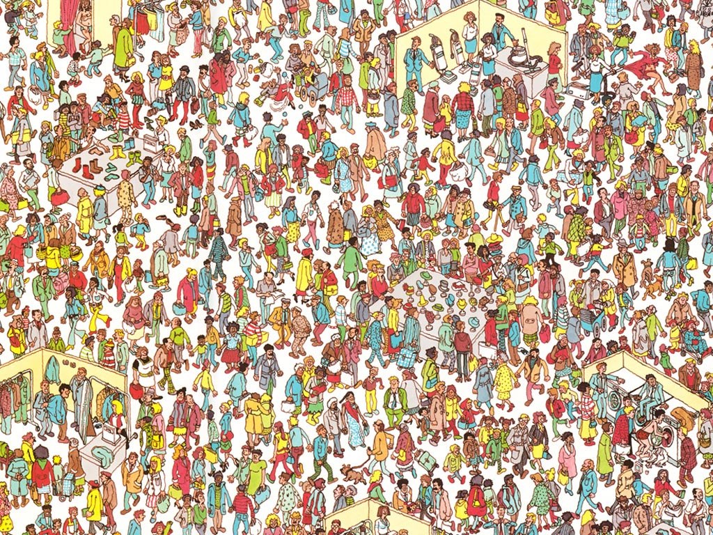 Where's Waldo? crowd scene