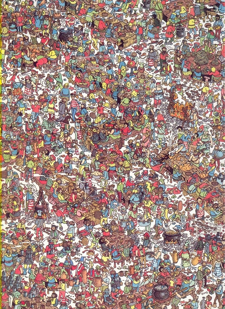 Where's Waldo? medieval feast