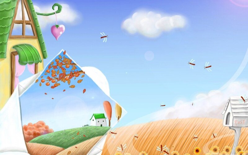 whimsical autumn landscape