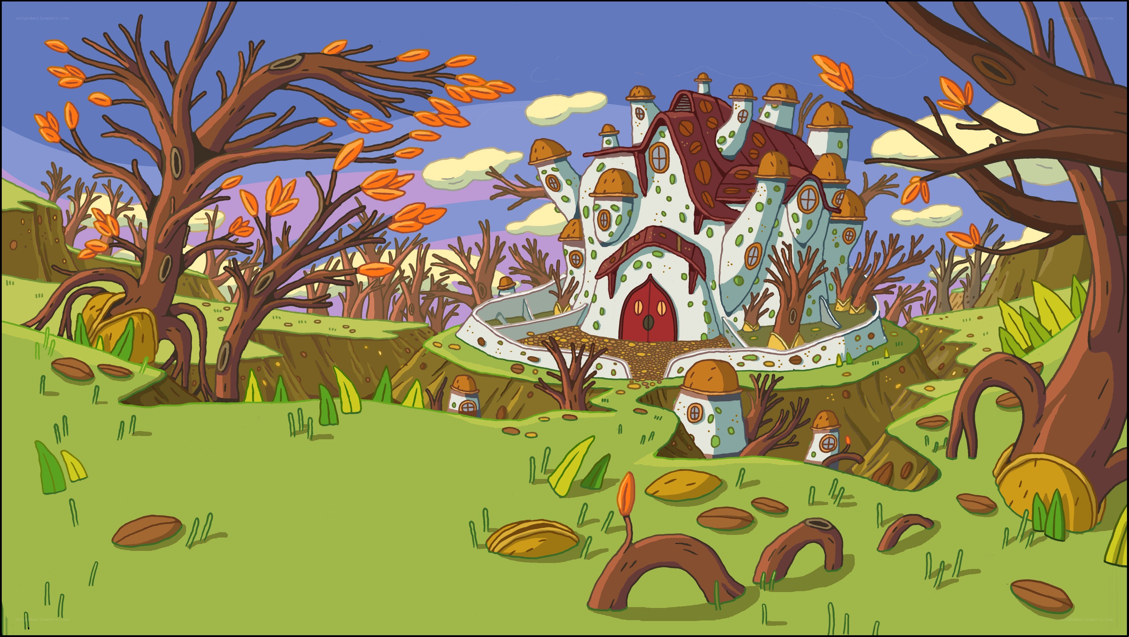 whimsical autumn village