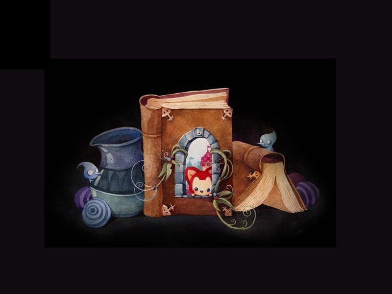 whimsical book and creatures