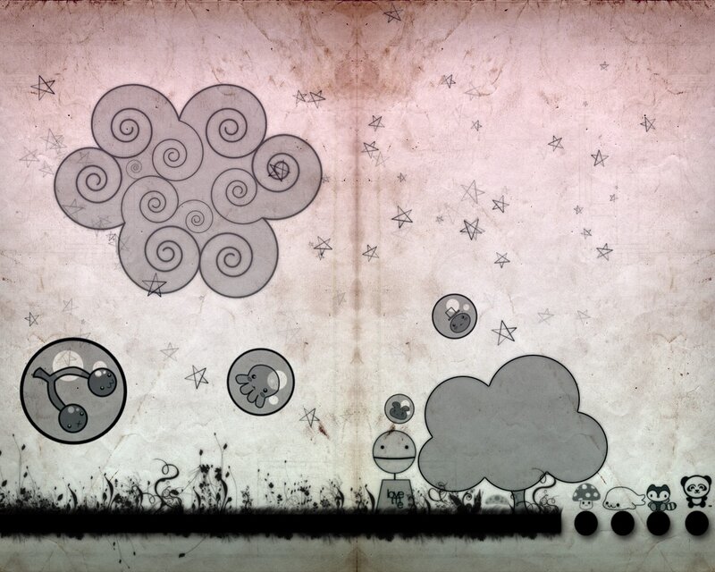 whimsical cartoon landscape