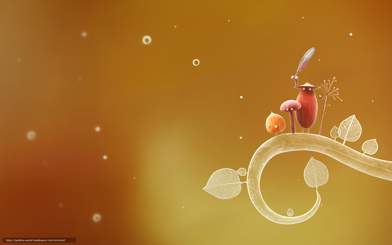 Whimsical creatures on a leaf