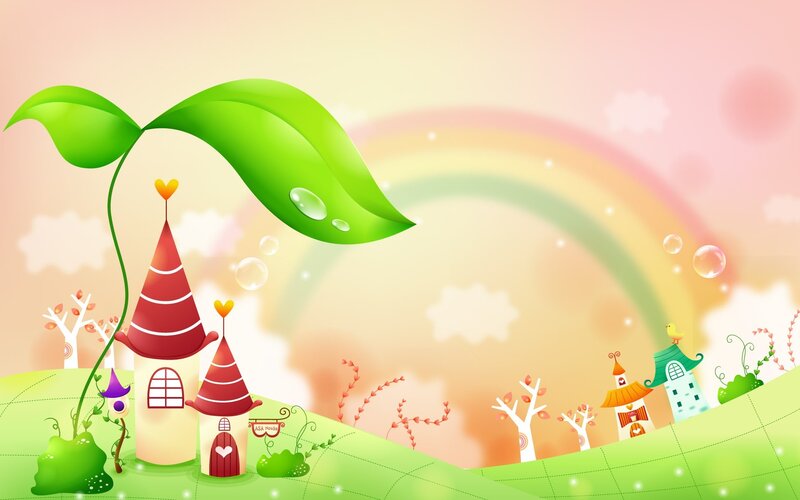 whimsical fairy tale landscape