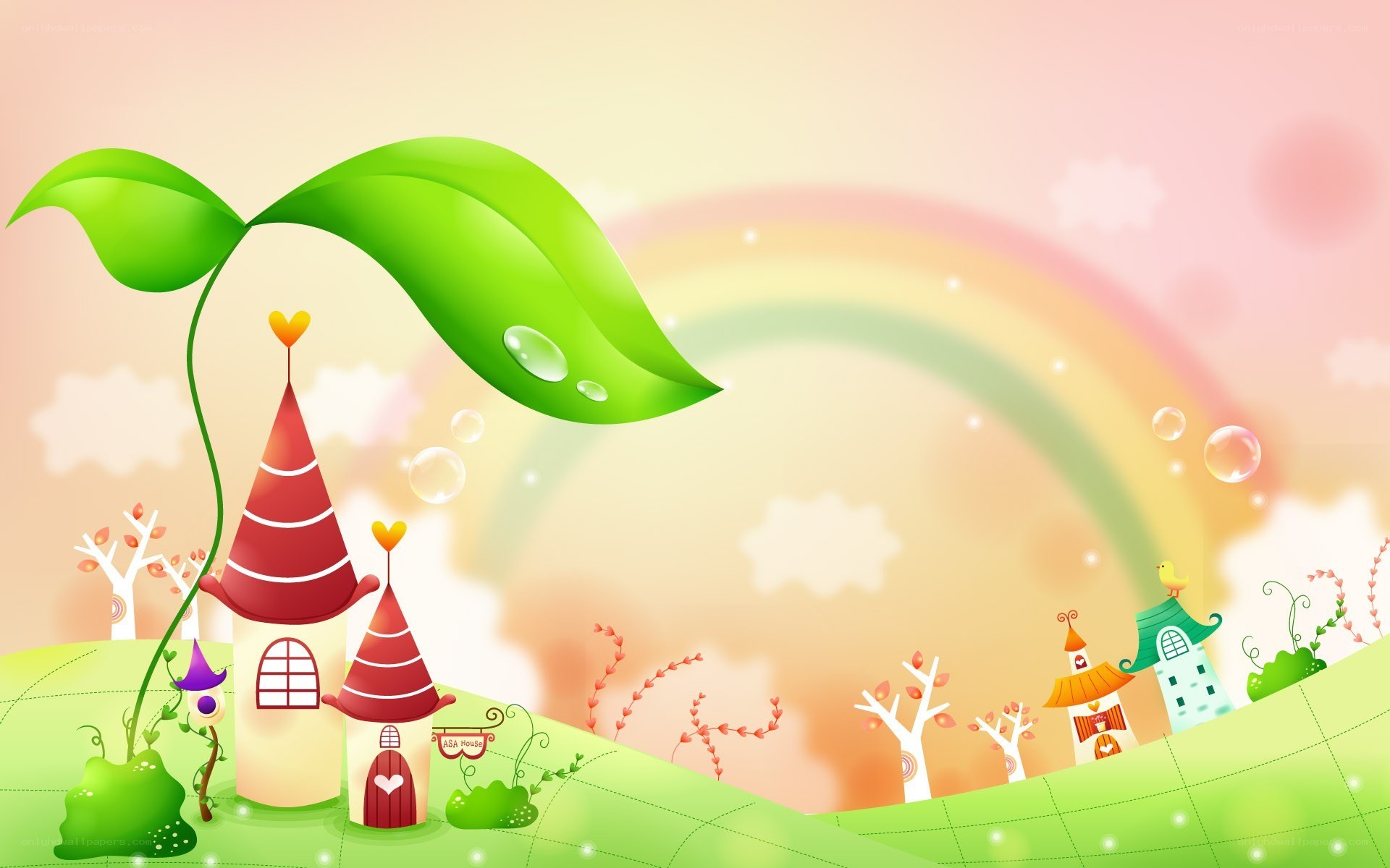 whimsical fairy tale landscape