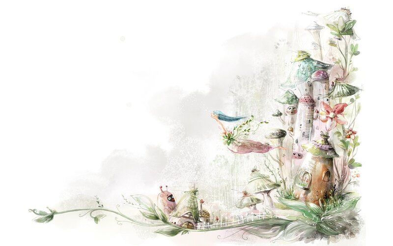 whimsical fantasy village illustration