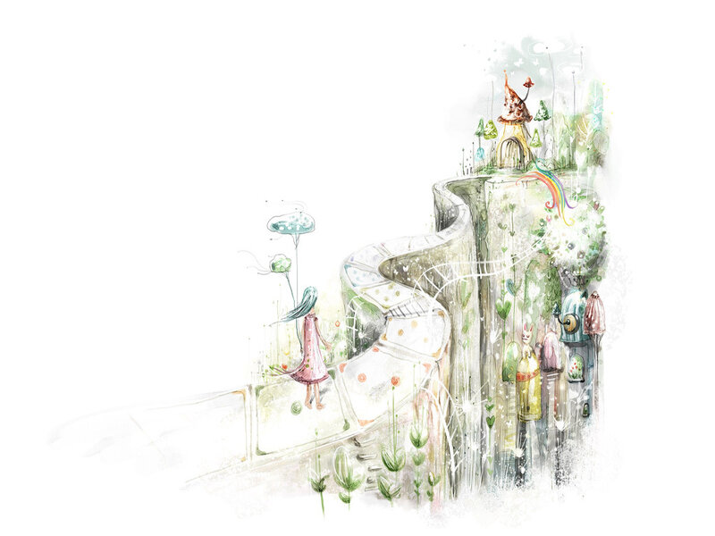 whimsical fantasy village