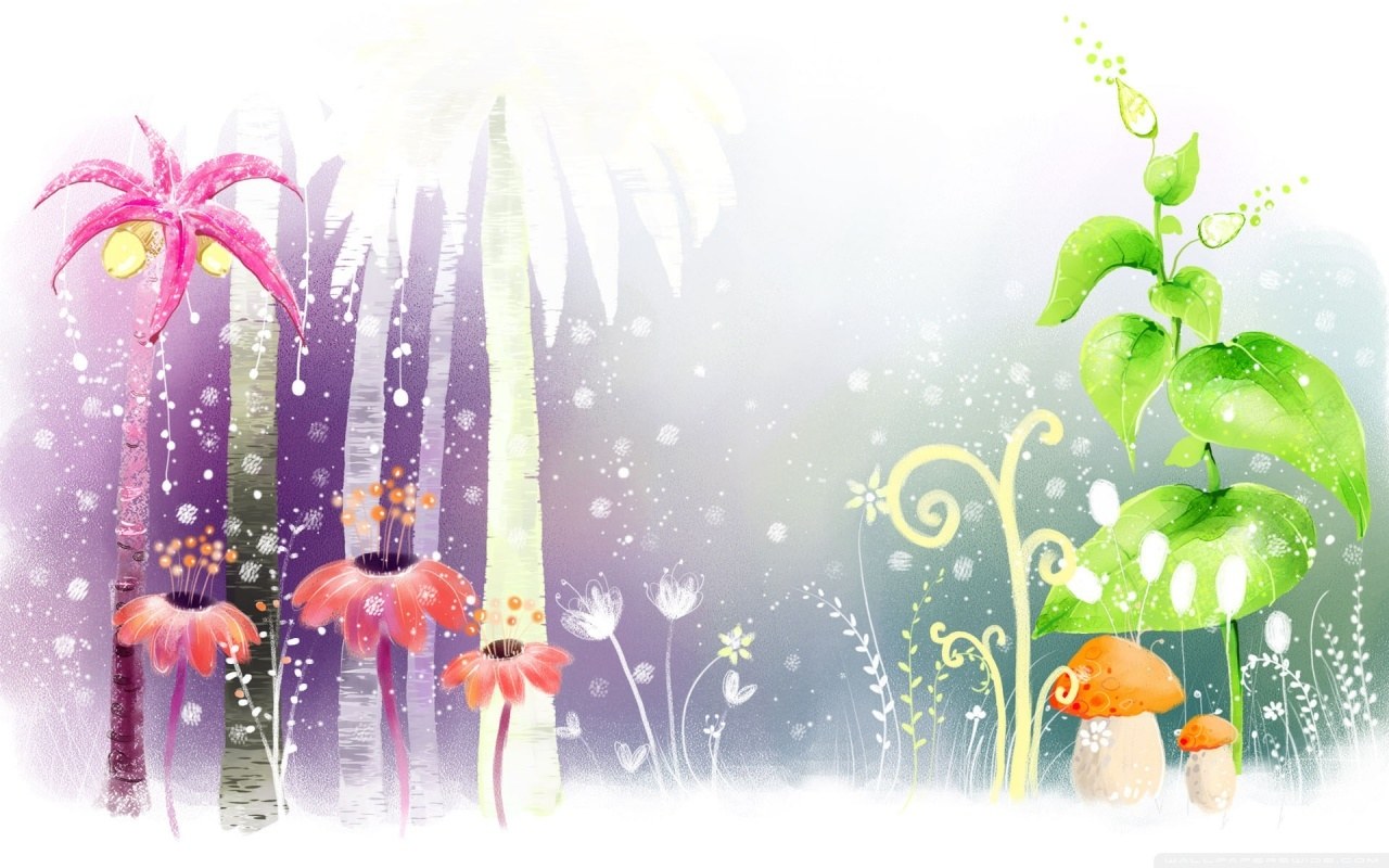 whimsical garden illustration