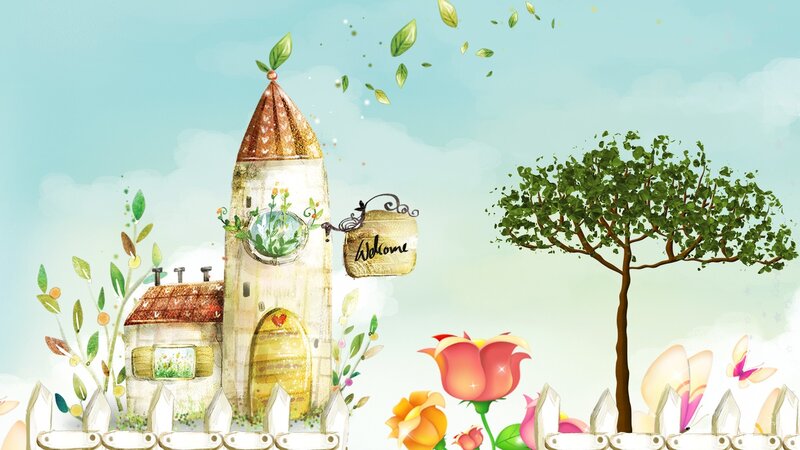 Whimsical House Illustration