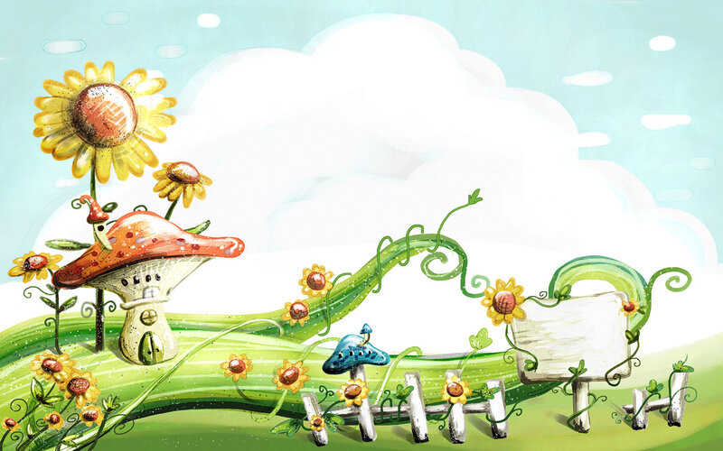 whimsical mushroom village