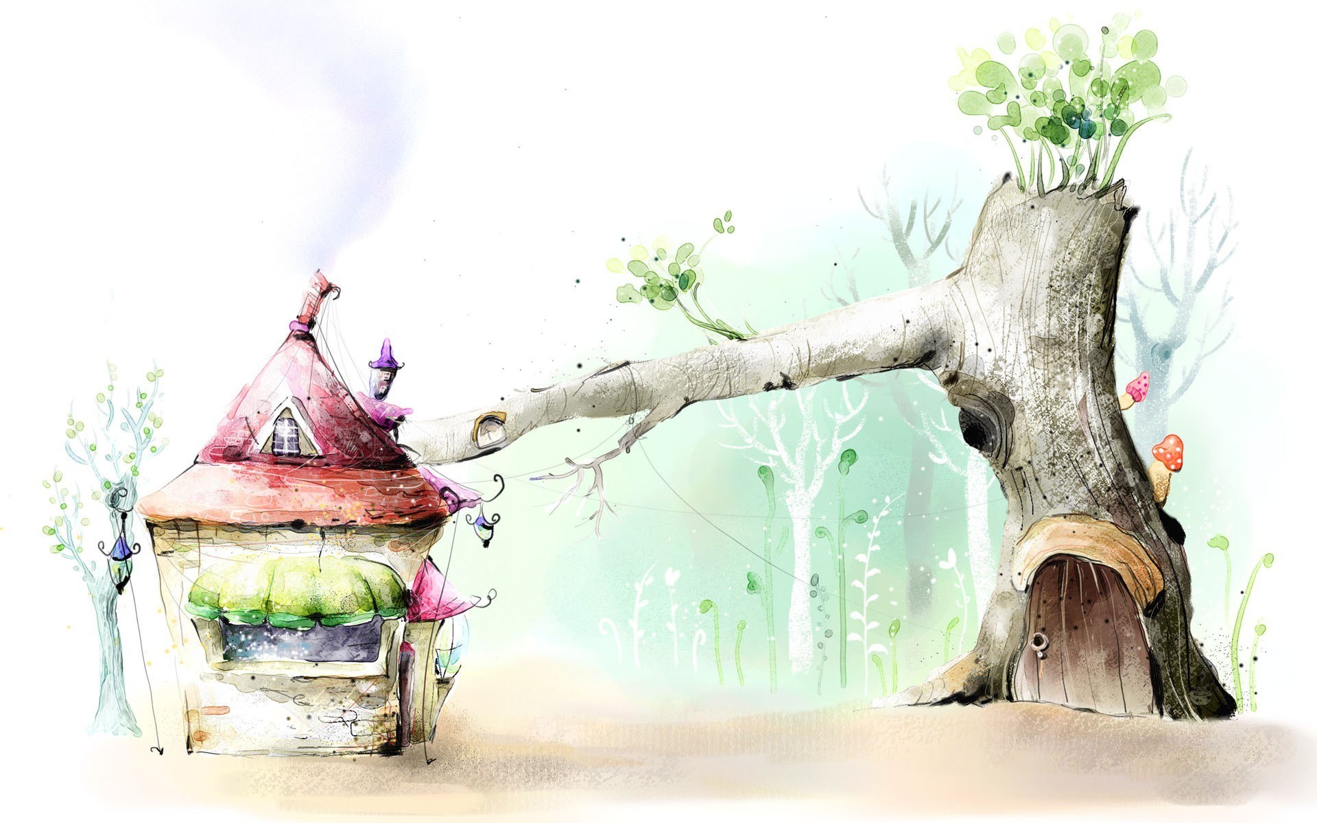 whimsical treehouse village