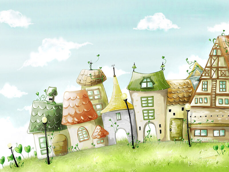 Whimsical Village Houses