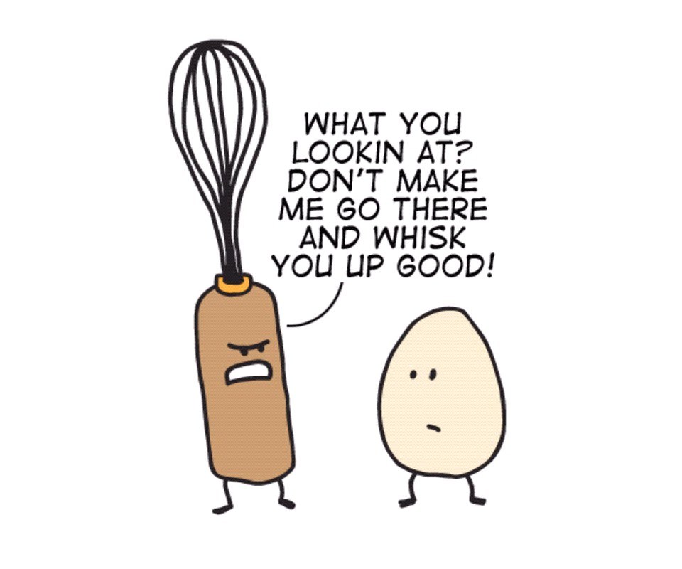 whisk and egg cartoon