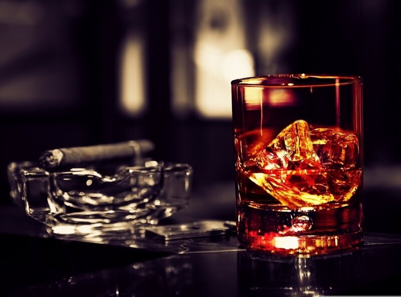 Whiskey Drink with Ice