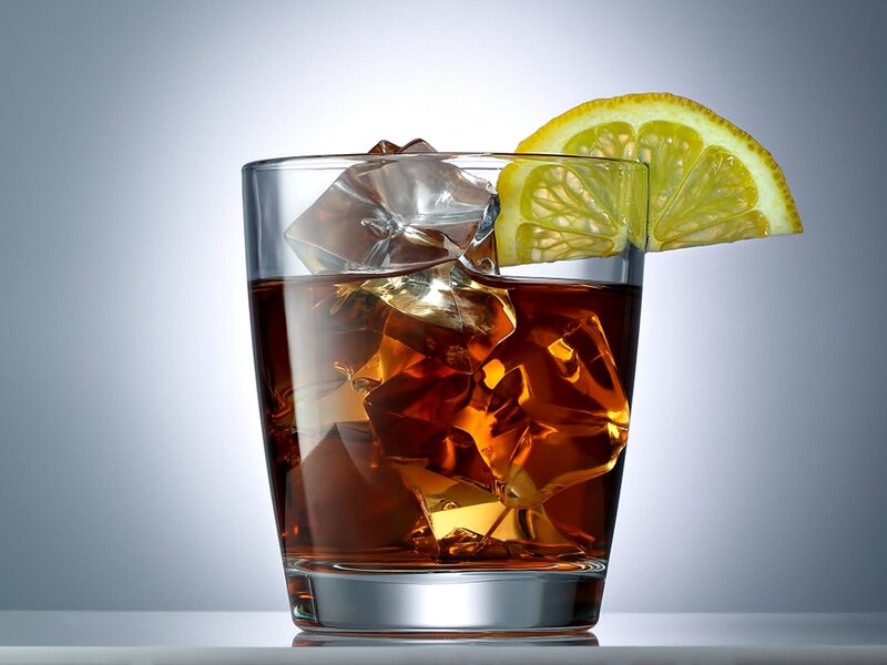 Whiskey Drink with Lemon