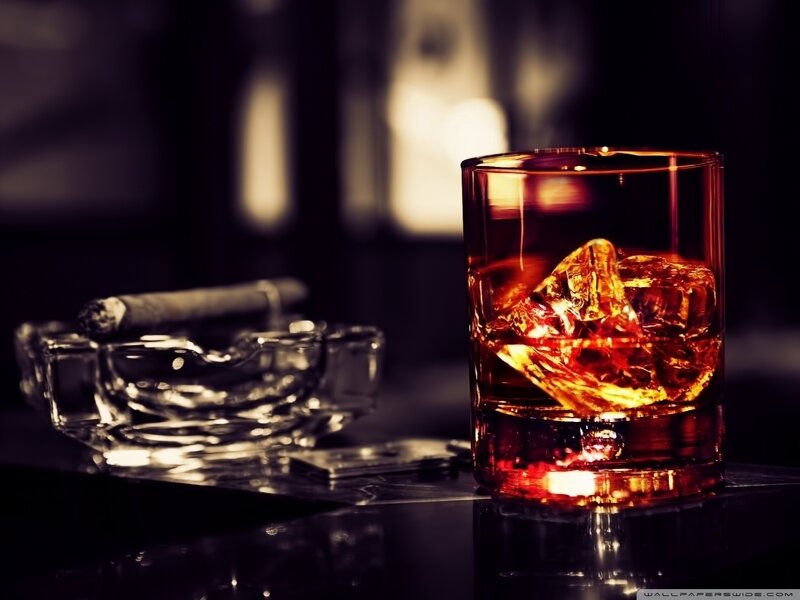Whiskey Glass with Ice
