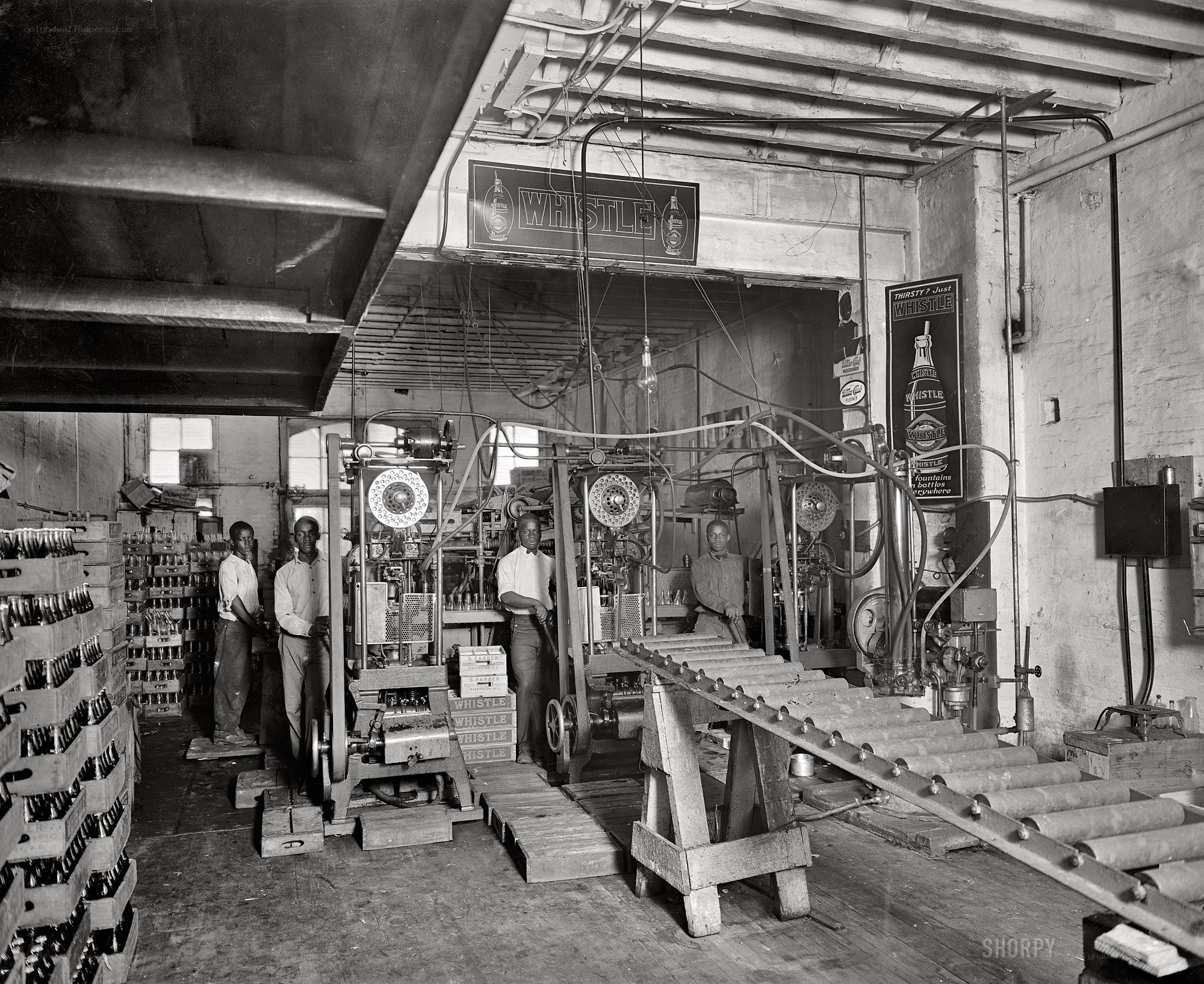 Whistle bottling factory interior