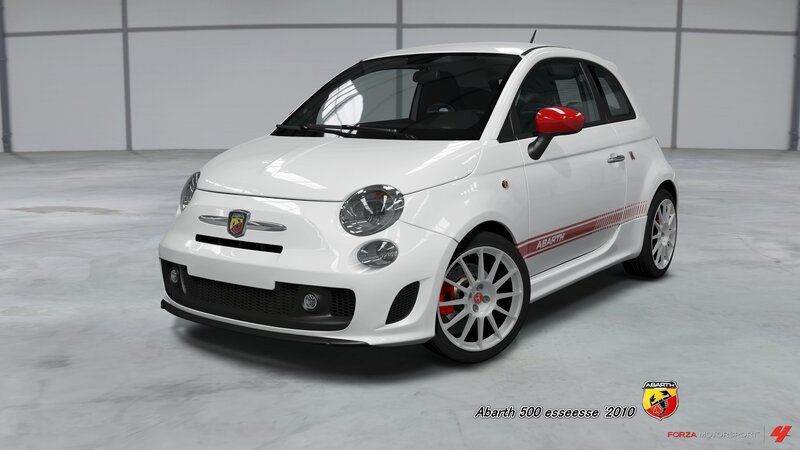 White Abarth 500 Car