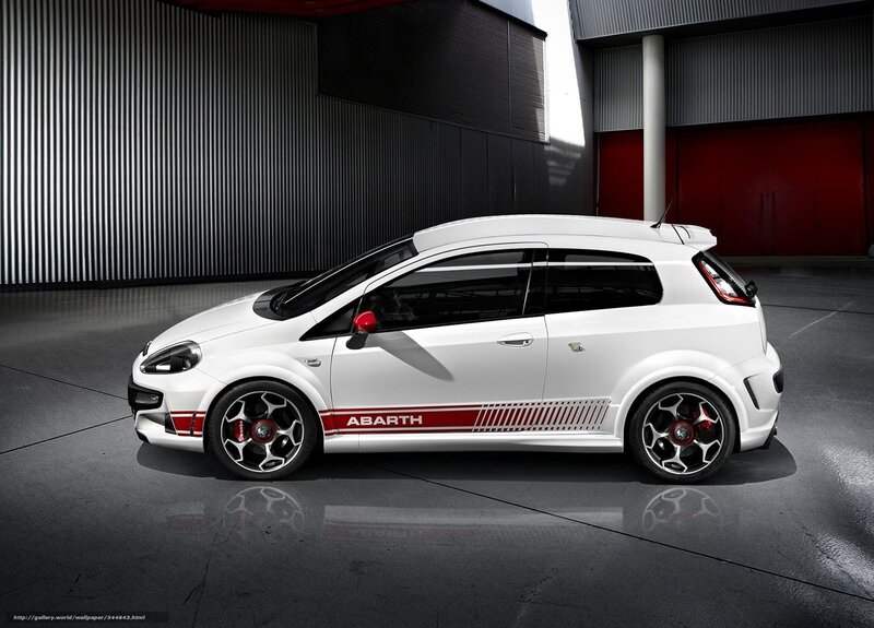 White Abarth Car — Dramatic, Photograph, Building, Wheel