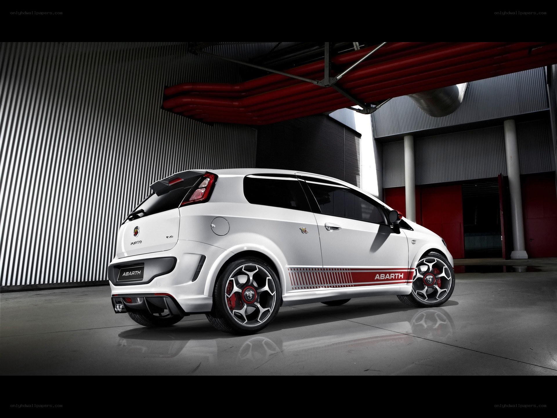 White Abarth Punto car