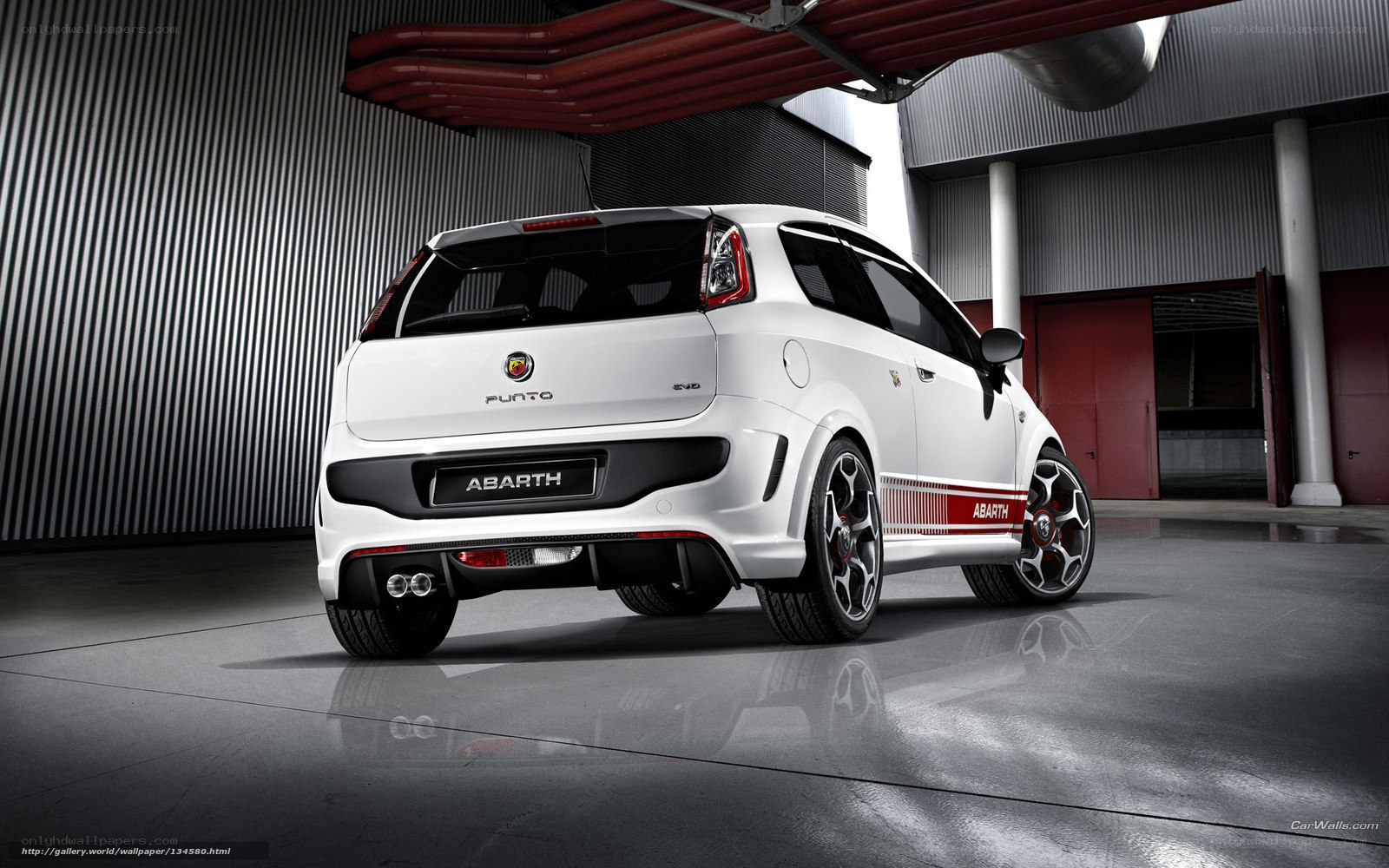 White Abarth Punto car