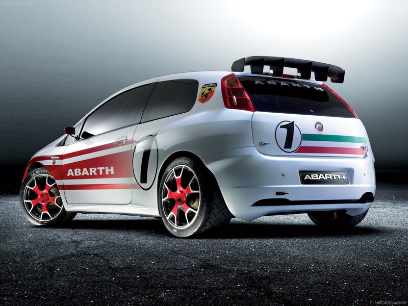 White Abarth Race Car