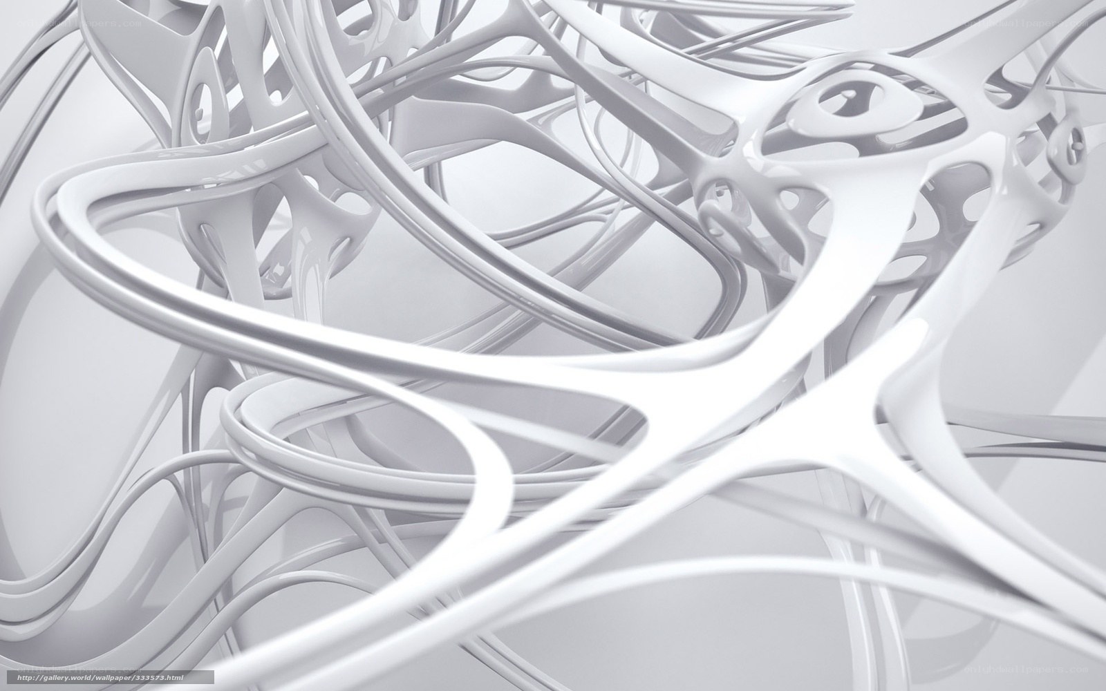 white abstract flowing lines