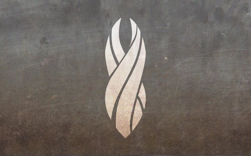 White Abstract Symbol — Gray