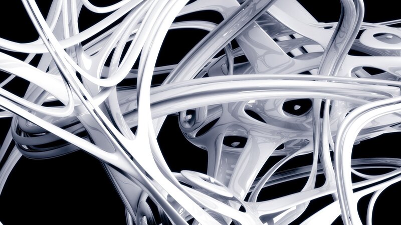 White Abstract Tubes — 3d Render