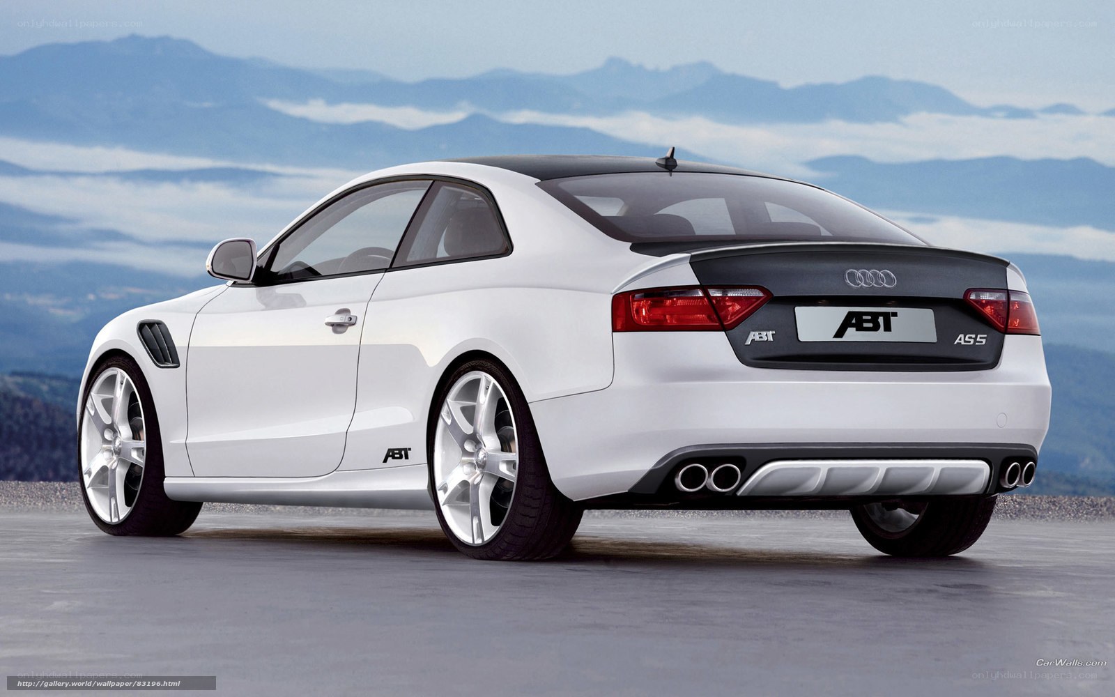 white abt audi as5 coupe