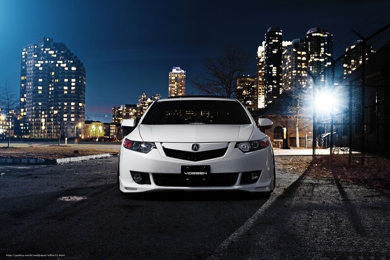 White Acura Sedan — Dramatic
