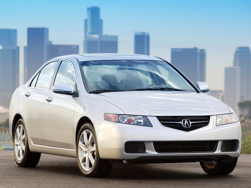 White Acura TSX sedan