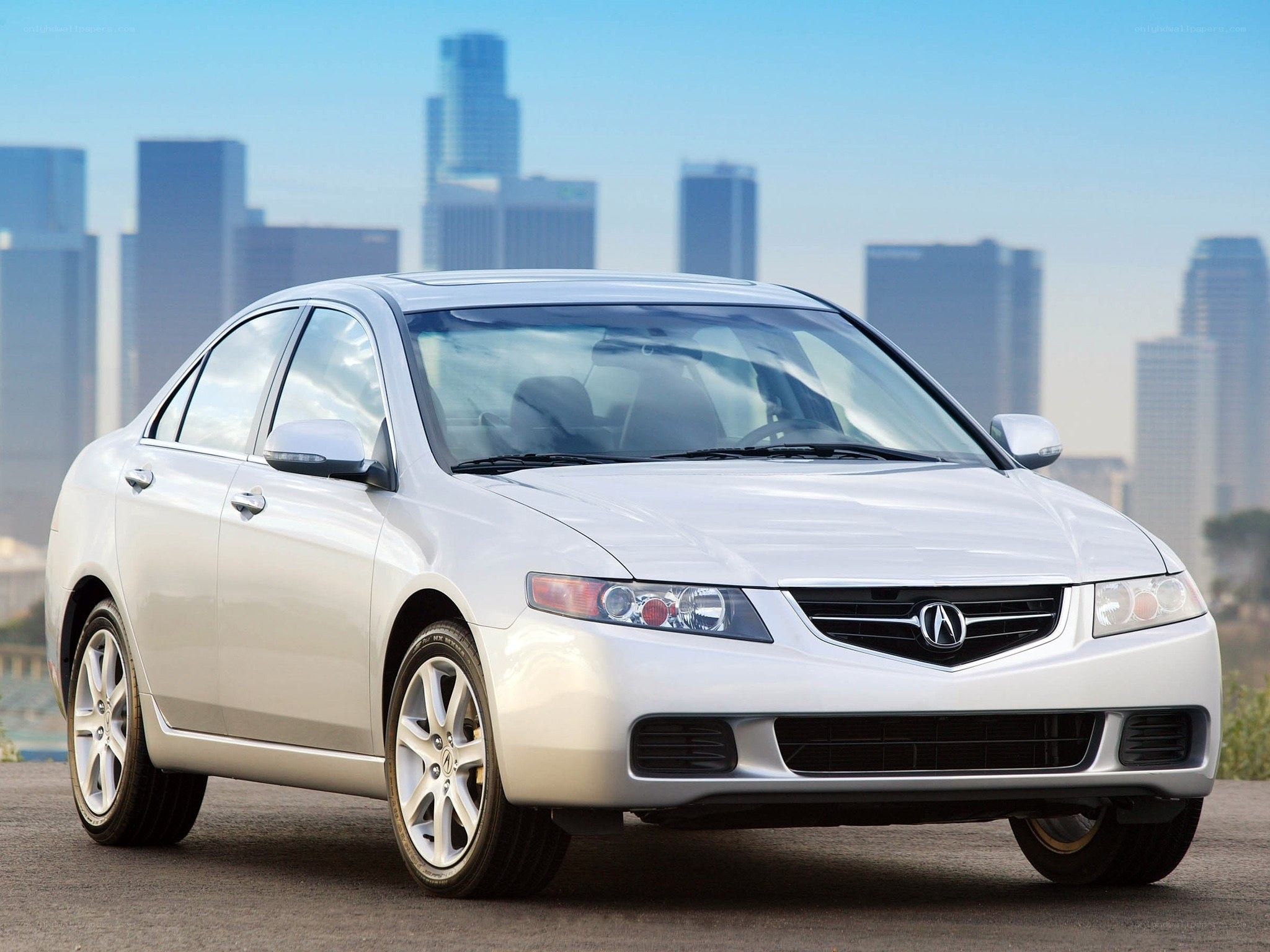 White Acura TSX sedan