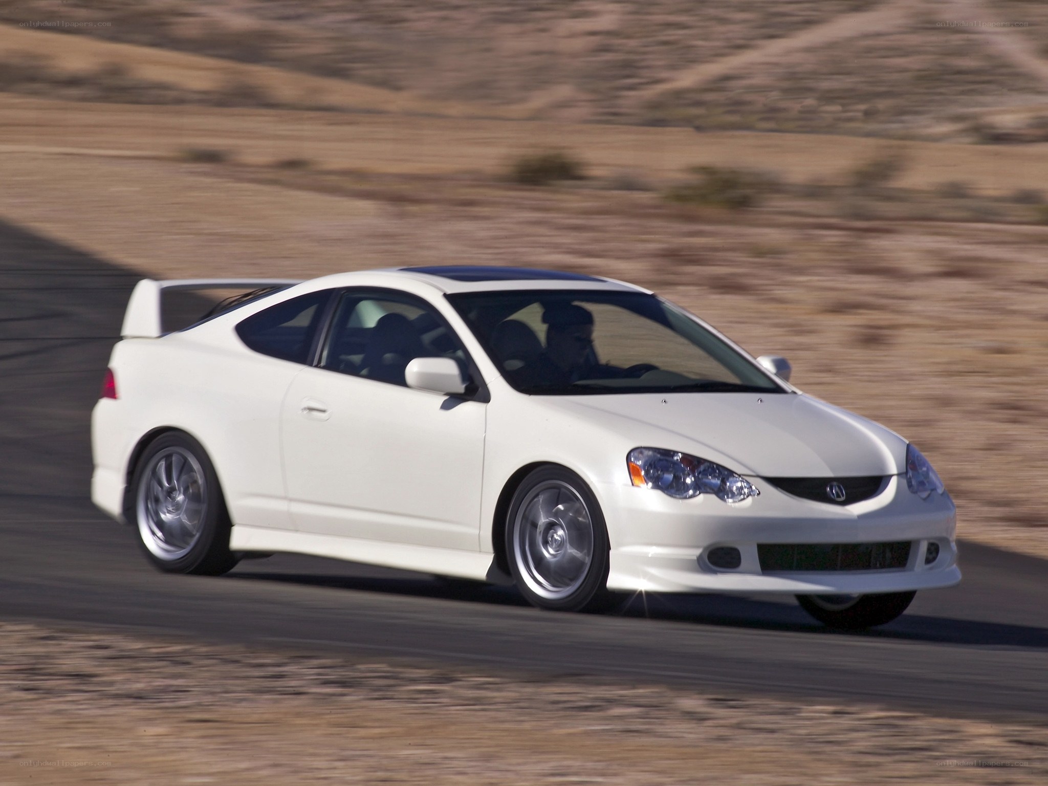white acura type s in motion