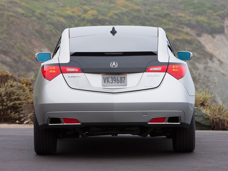 White Acura ZDX rear view