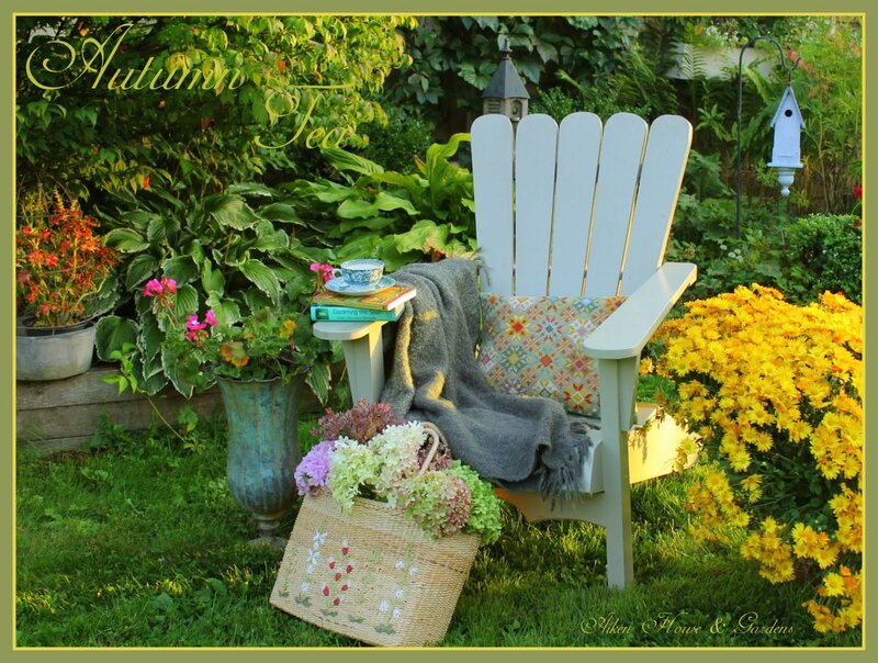 White Adirondack Chair — Green