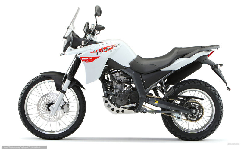 White Adventure Motorcycle — Neutral, Photograph