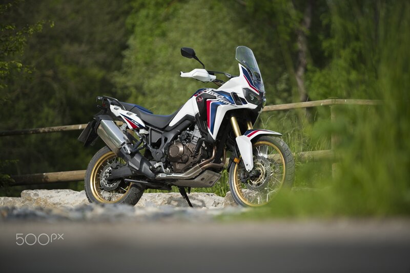 White Adventure Motorcycle — Serene