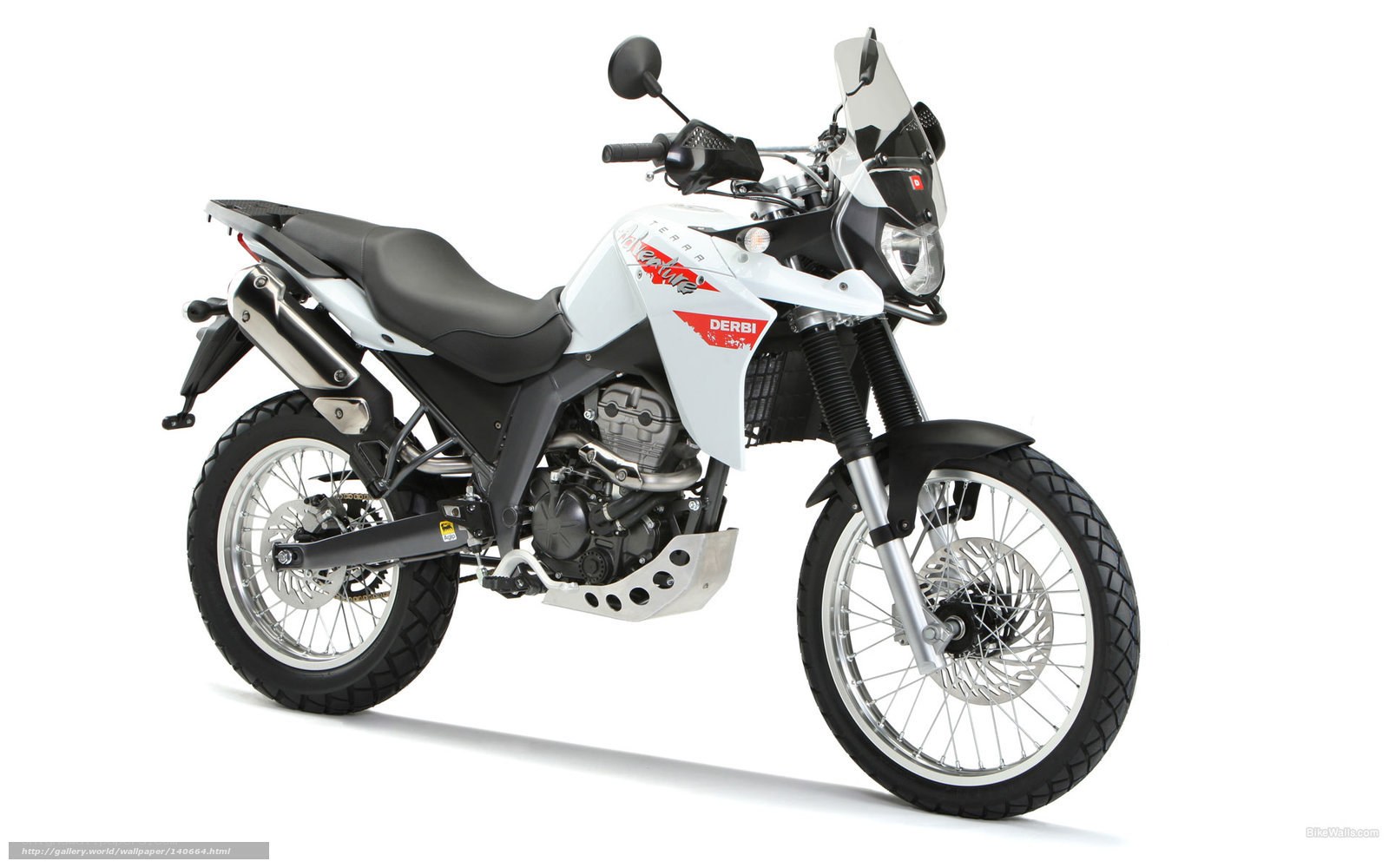 white adventure motorcycle