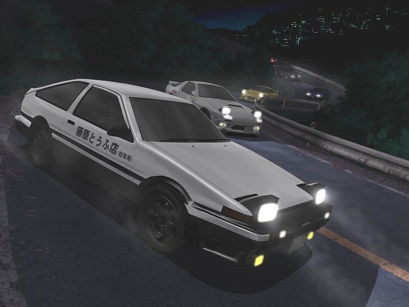 White AE86 Car — Dark