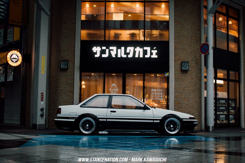 White AE86 Car — Dramatic