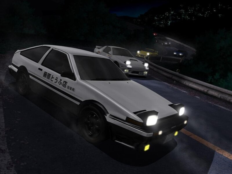 White AE86 Car