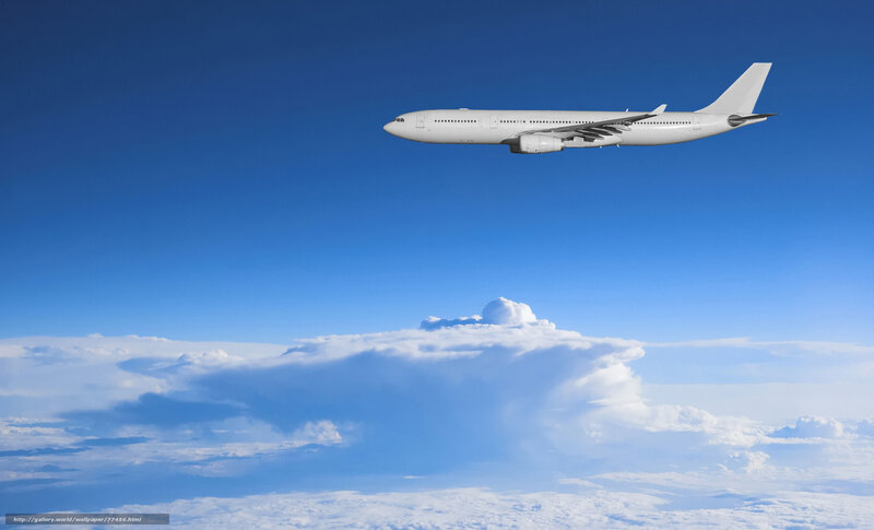White Airplane in Sky