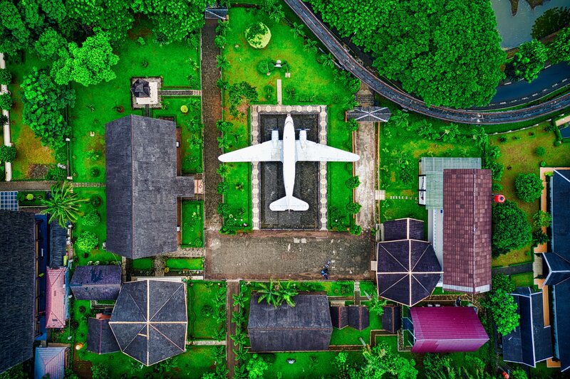 White Airplane Monument