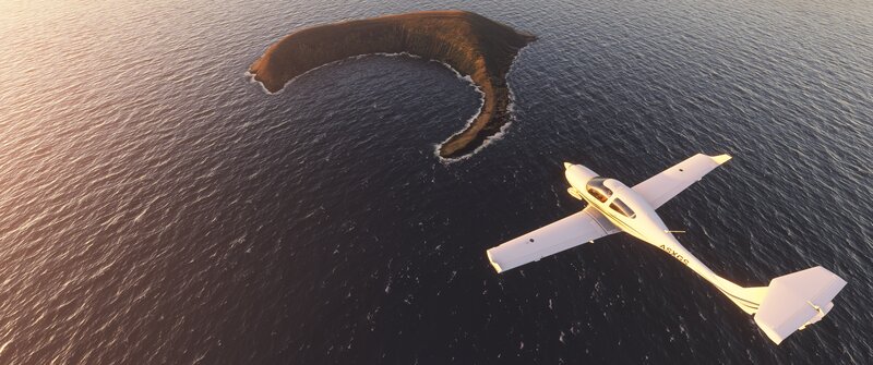 White Airplane over Ocean