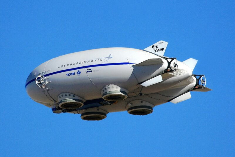 White Airship in Flight