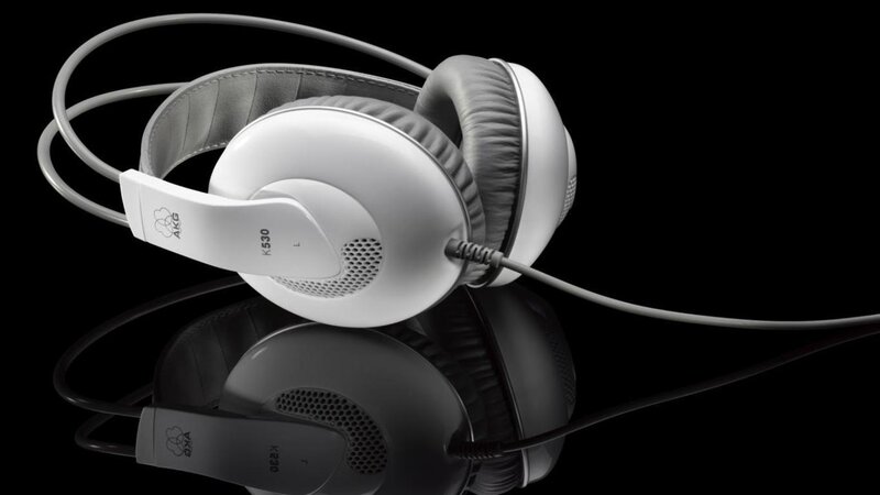 White AKG K530 headphones