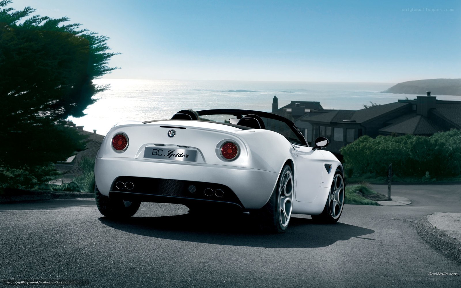 White Alfa Romeo 8C Spider